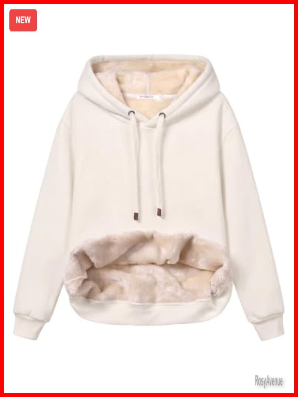 Fleece Sherpa Lined Pullover Hoodie Warm Winter Sweatshirt